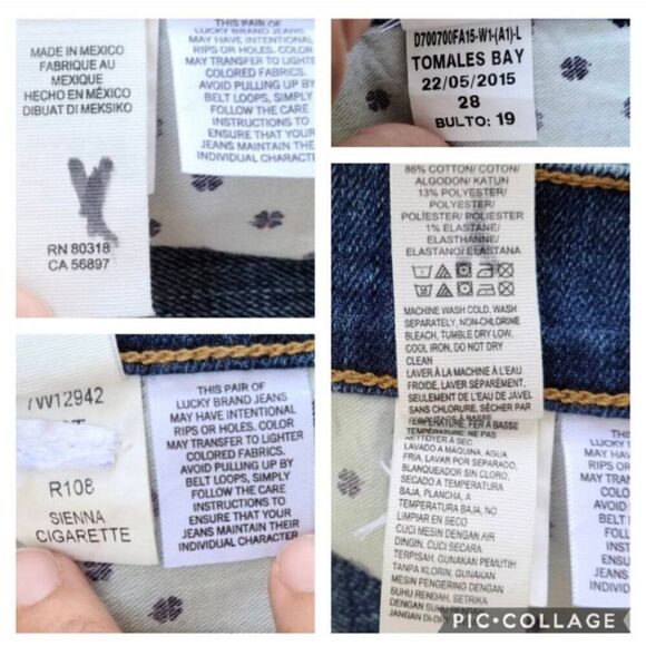 Lucky Brand Denim Sienna Cigarette Boyfriend Distressed Jeans Size 28 Mid Wash - Picture 11 of 11